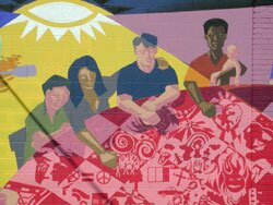 students and quilt