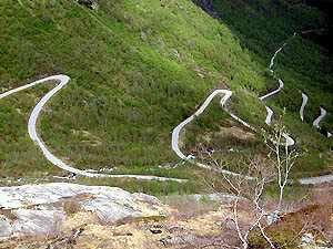 Curving moutain road
